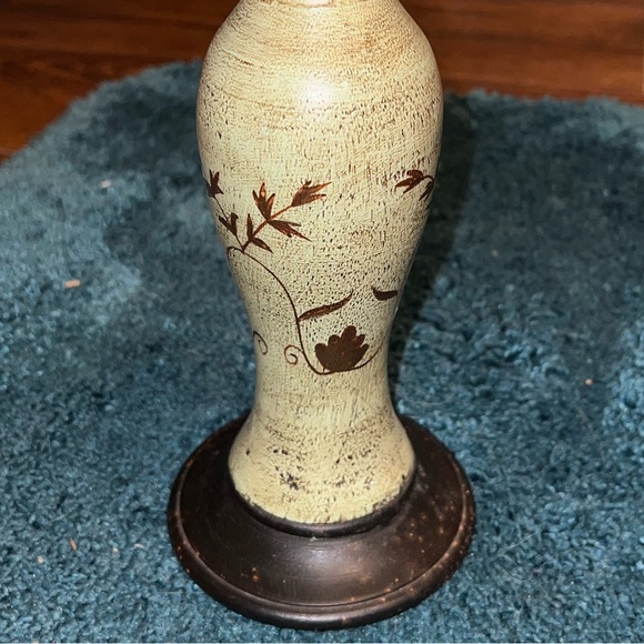 3/$15 Rustic Taper Candle Holder Painted Wooden - Picture 6 of 11